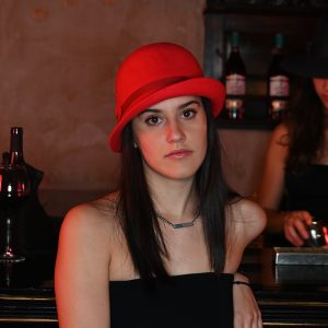 καπέλο μάλλινο κόκκινο hat felt wool female AA9104 REDa