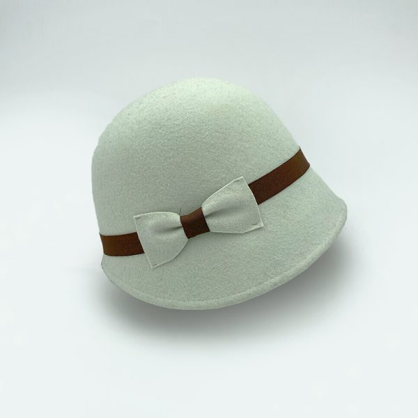 καπέλο μάλλινο φυστικί ανοιχτό retro hat feltwool AA9111 VINTAGE GREEN