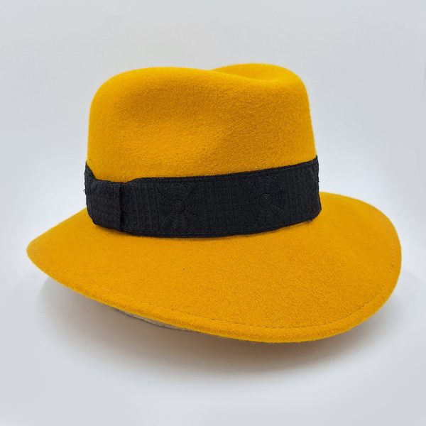 καπέλο μάλλινο ώχρα hat felt wool AA9144 OCHER