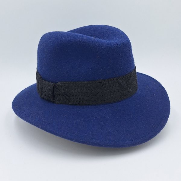 καπέλο μάλλινο μπλε ρουα hat felt wool AA9144 ROYAL BLUE