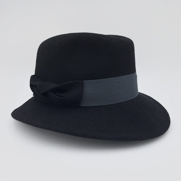 καπέλο μάλλινο μαύρο hat felt wool black AA9148