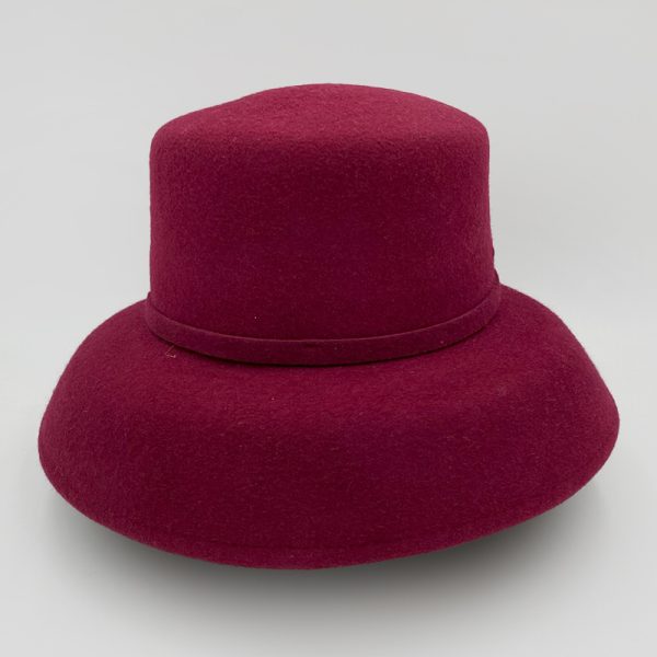 καπέλο μάλλινο μπορντώ hat felt wool AA9145 BORDEAUX