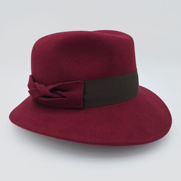 καπέλο μάλλινο μπορντώ hat felt wool bordeaux AA9148