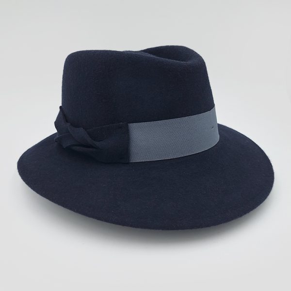 καπέλο μάλλινο μαύρο trilby hat feltwool AA9147 BLACK