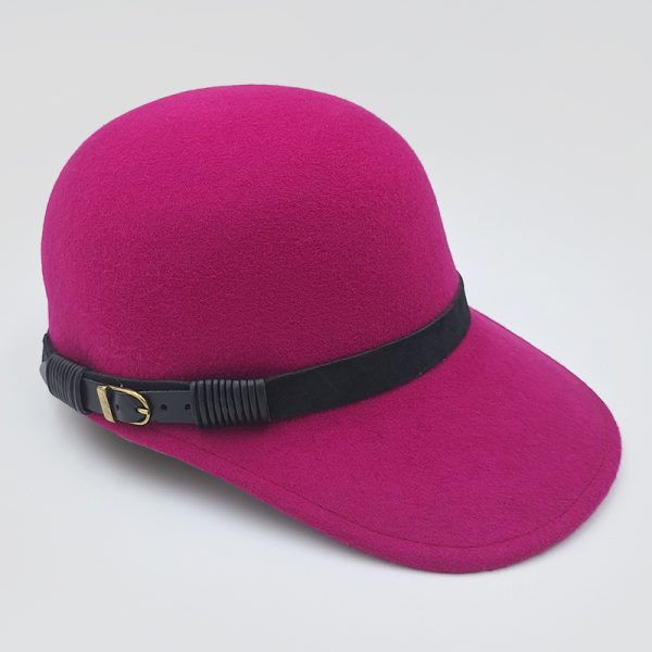 καπέλο μάλλινο φούξια HAT FEMALE FELTWOOL JOCKEY fuchsia AA14044