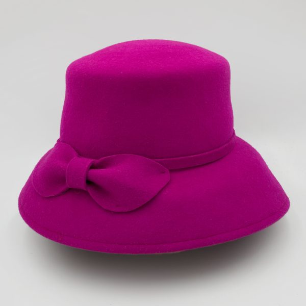 καπέλο μάλλινο φούξια hat felt wool AA9145 FUSCHIA