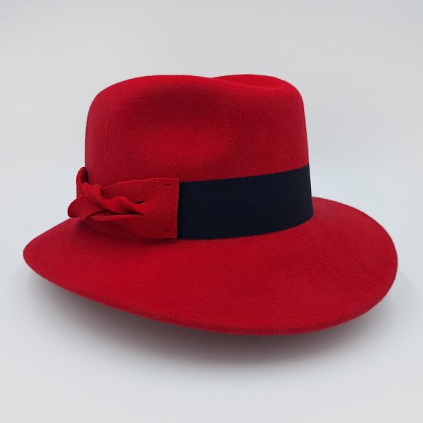 καπέλο μάλλινο κόκκινο hat felt wool red AA9148