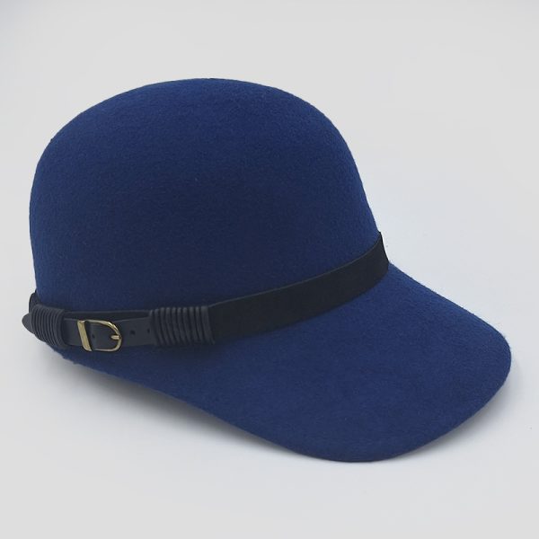 καπέλο μάλλινο μπλε ρουα HAT FEMALE FELTWOOL JOCKEY royal blue AA14044