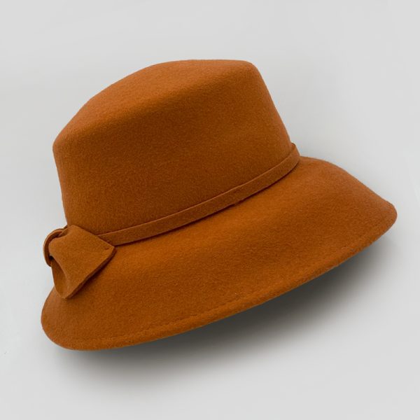 καπέλο μάλλινο hat felt wool AA9145 TOBACCO