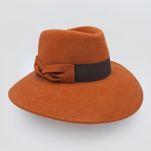 καπέλο μάλλινο hat feltwool braid Tobacco AA9149