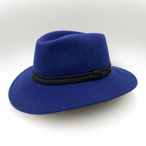 καπέλο μάλλινο ΜΠΛΕ ΡΟΥΑ plantation feltwool waterproof hat ROYAL BLUE AA9020