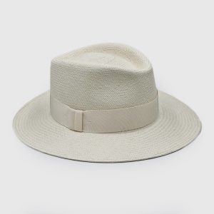 καπέλο PANAMA HAT PLANTATION WHITE HATBAND