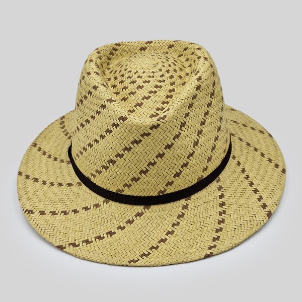 ψάθινο καλοκαιρινό καπέλο SUMMER STRAW HAT TRILBY BEIGE