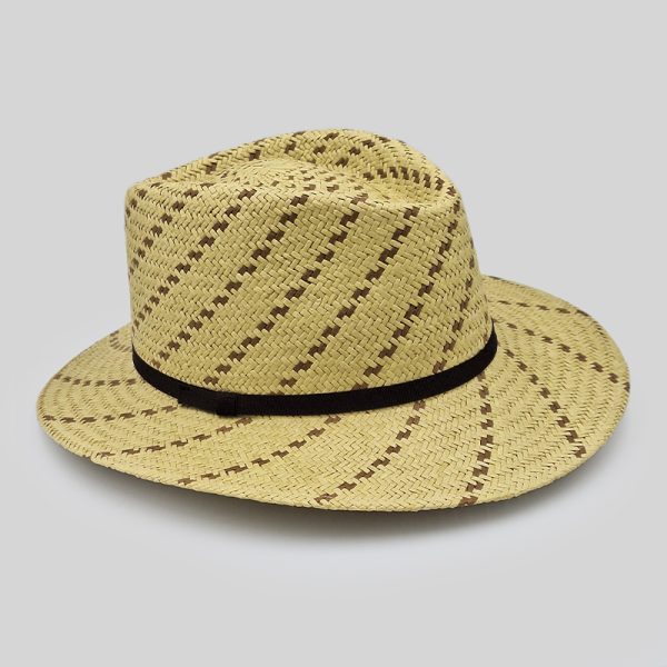 ψάθινο καλοκαιρινό καπέλο SUMMER STRAW HAT TRILBY BEIGE