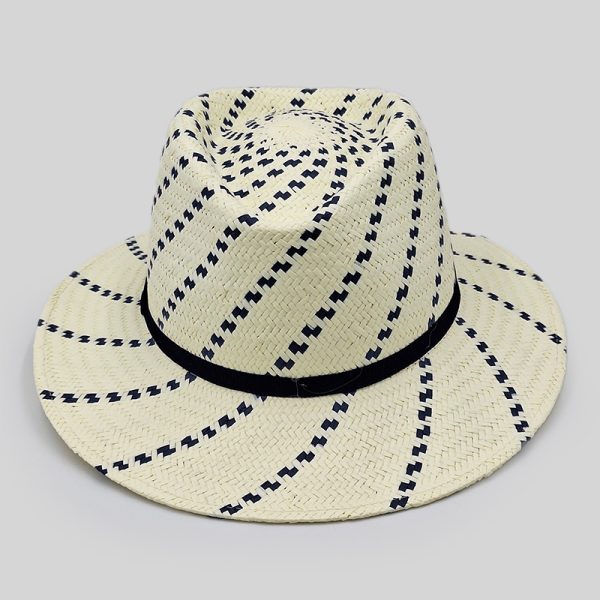 ψάθινο καλοκαιρινό καπέλο SUMMER STRAW HAT TRILBY BLUE