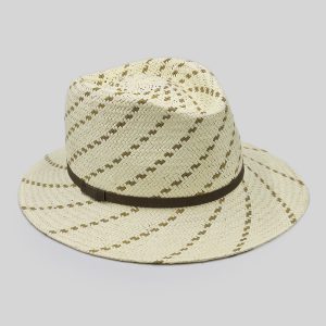 ψάθινο καλοκαιρινό καπέλο SUMMER STRAW HAT TRILBY ECRU
