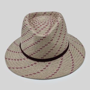 ψάθινο καλοκαιρινό καπέλο SUMMER STRAW HAT TRILBY GRAY