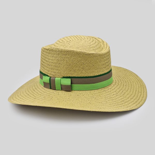 ψάθινο καλοκαιρινό καπέλο SUMMER GAMBLER STRAW BICOLOR BEIGE
