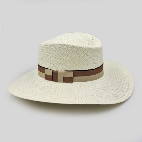 ψάθινο καλοκαιρινό καπέλο SUMMER GAMBLER STRAW BICOLOR ECRU