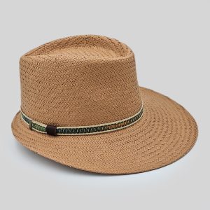 ψάθινο καλοκαιρινό καπέλο SUMMER STRAW CAP WIDE BRIM CAMEL