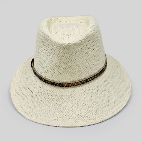 ψάθινο καλοκαιρινό καπέλο SUMMER STRAW CAP WIDE BRIM ECRU
