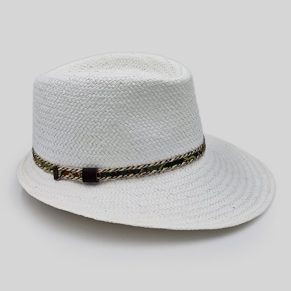 ψάθινο καλοκαιρινό καπέλο SUMMER STRAW CAP WIDE BRIM WHITE