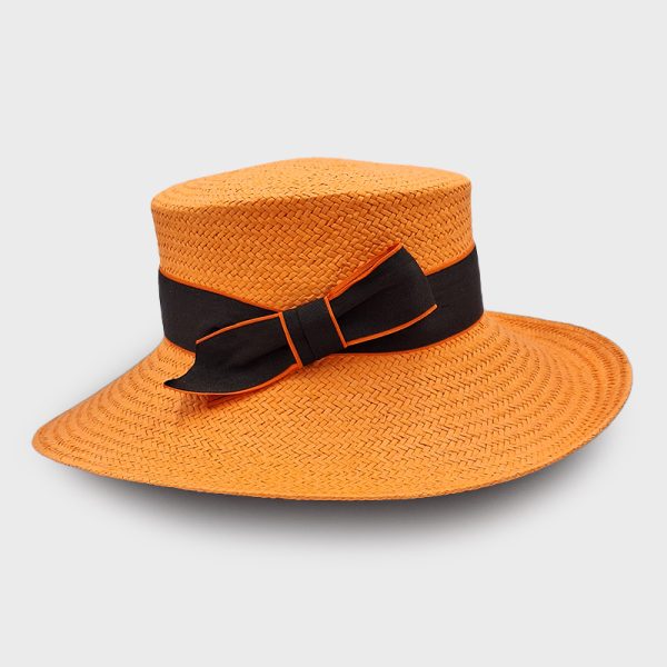 ψάθινο καλοκαιρινό καπέλο SUMMER STRAW HAT ALAMUDDIN CANOTIER STRAW ORANGE