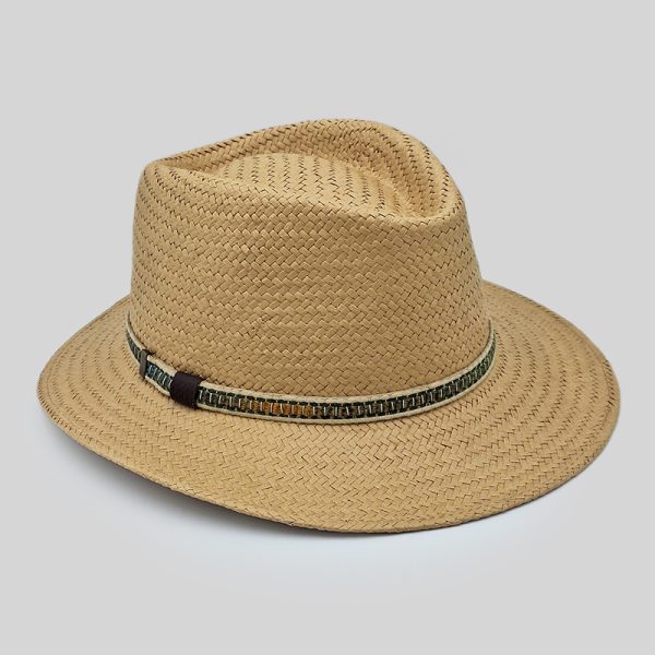 ψάθινο καλοκαιρινό καπέλο SUMMER TRILBY STRAW HAT NUDE