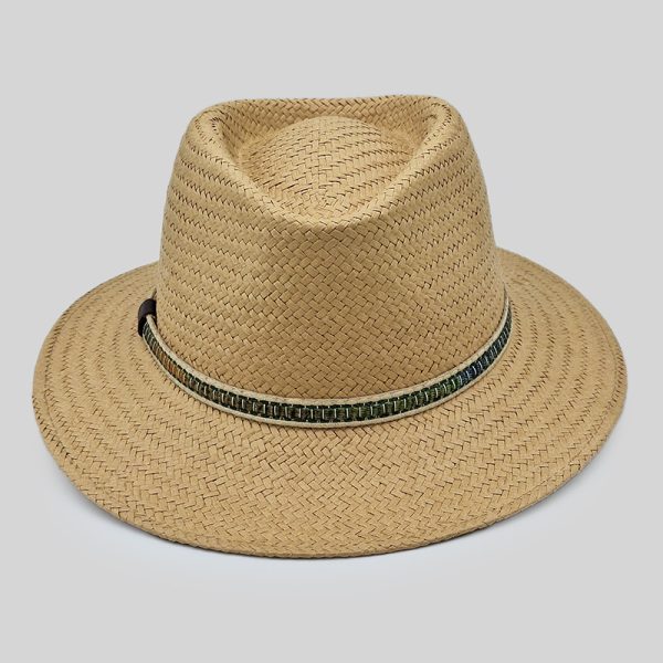 ψάθινο καλοκαιρινό καπέλο SUMMER TRILBY STRAW HAT NUDE